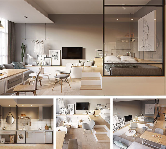 TOP 10+ mẫu thiết kế căn hộ Studio đẹp, ấn tượng cho chung cư