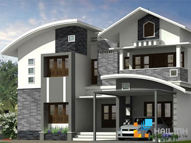 Cách phối màu gạch ốp tường mặt tiền 3