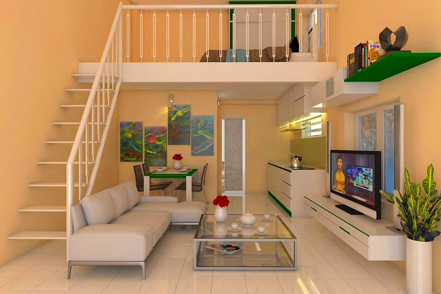 decor nhà 25m2 đẹp bất ngờ 24