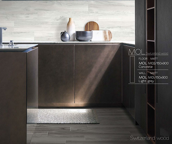 Gach Eurotile MOL M01 op tuong phong bep