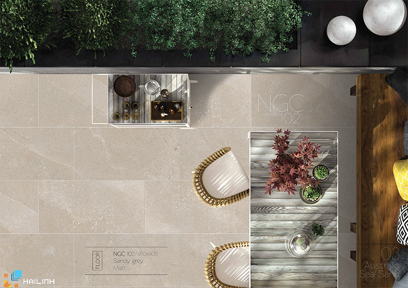 Gạch Eurotile NGC L02 gạch lát nền phòng cách đẹp phong cách mới