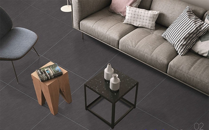 Gach Eurotile VOC H03 khi duoc lat nen