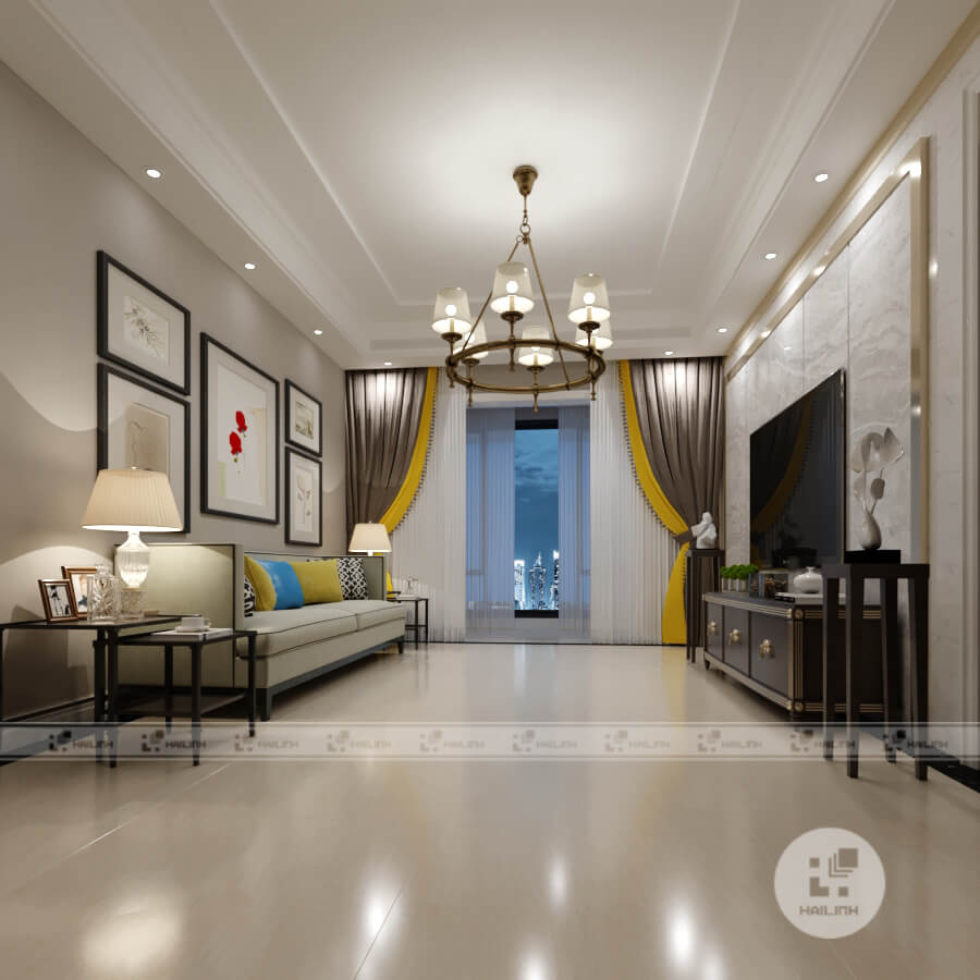 Gach Eurotile VOC H04 khi duoc lat nen