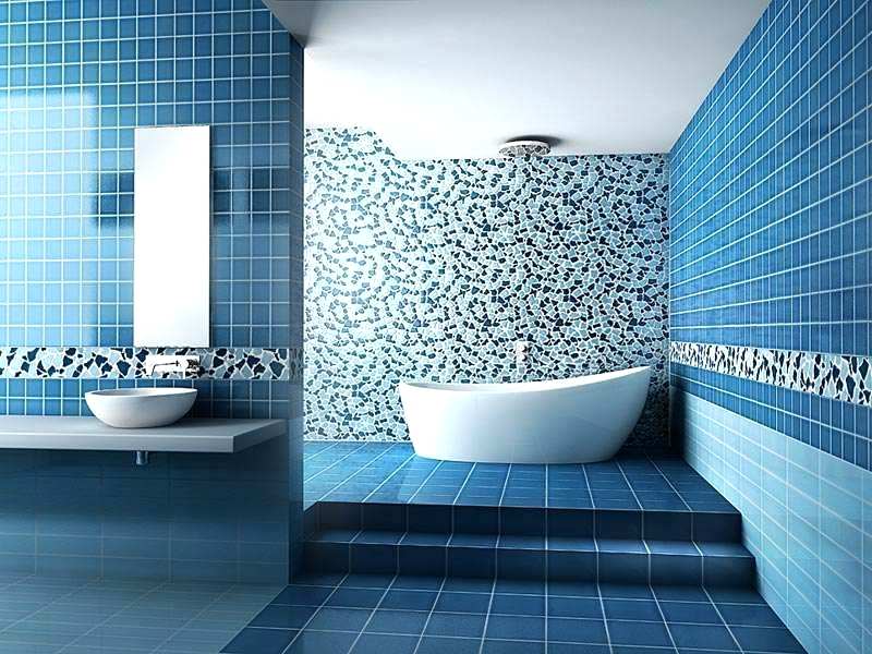 gạch lát nền màu xanh nước biển