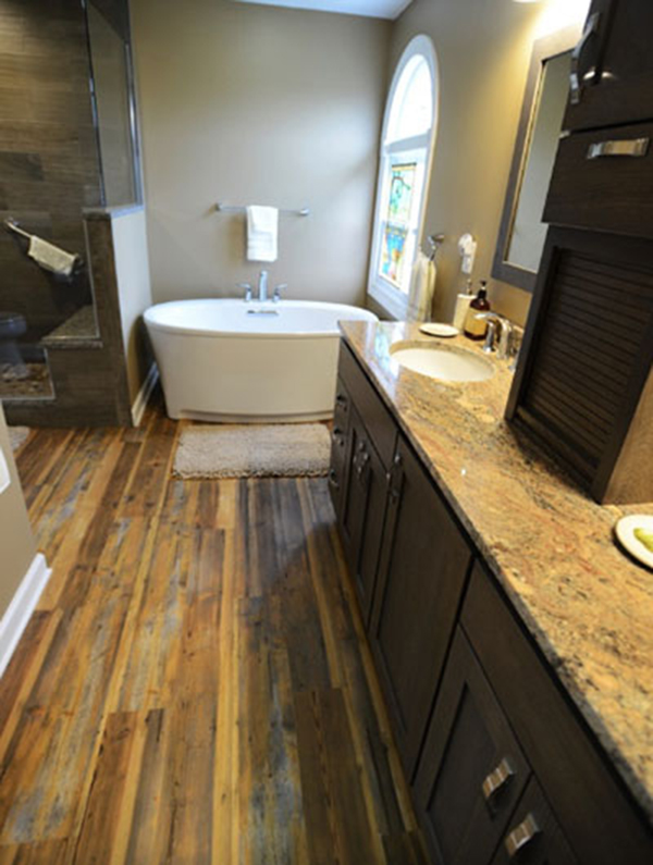 Gạch lát nhà tắm giả gỗ