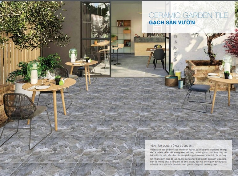 Gạch lát sân vườn Viglacera Ceramic tile Không chứa chì độc hại