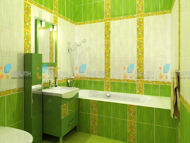 Cách chọn gạch ốp tường màu xanh lá cây