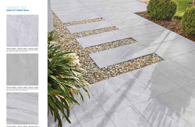 Gạch Granite 20mm Viglacera, men matt, màu sắc trung tính sẽ sang trọng - hiện đại