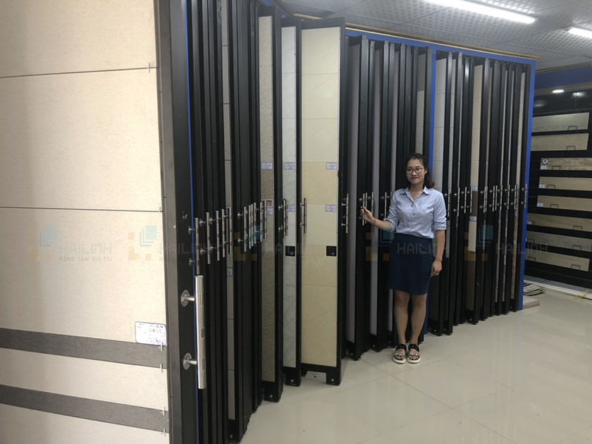 Hình ảnh gạch Viglacera tại showroom Hải Linh cung cấp cho Đông Anh