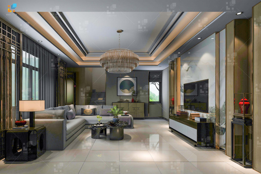 Gach lat nen Viglacera M6004 trong phong khach