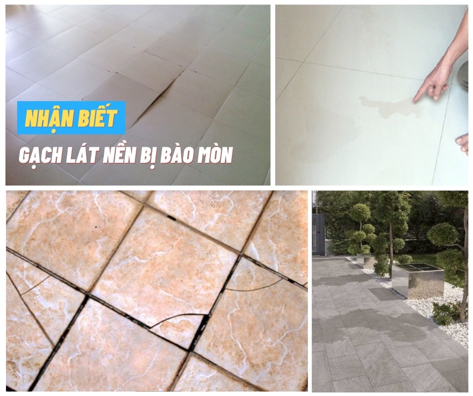 cách nhận biết gạch bị mài mòn